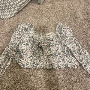 Altar’d State Tie Floral Top